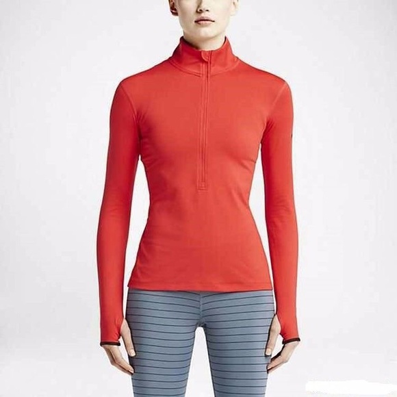 nike pro warm half zip